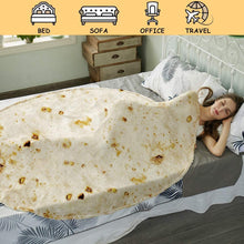 将图片加载到图库查看器，SeaRoomy Burritos Tortilla Throw Blanket, Tortilla Wrap Blanket, Novelty Tortilla Round Blanket Giant Tortilla Round Soft Blanket for Adults and Kids
