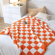 将图片加载到图库查看器，SeaRoomy Throw Blanket Checkerboard Fuzzy Blanket Reversible Plush Plaid Throw Blankets Warm Cozy Microfiber Knit Fluffy Checkered Blanket Decor Gift
