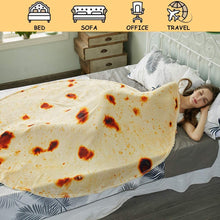 将图片加载到图库查看器，SeaRoomy Burritos Tortilla Throw Blanket, Tortilla Wrap Blanket, Novelty Tortilla Round Blanket Giant Tortilla Round Soft Blanket for Adults and Kids
