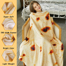 将图片加载到图库查看器，SeaRoomy Burritos Tortilla Throw Blanket, Tortilla Wrap Blanket, Novelty Tortilla Round Blanket Giant Tortilla Round Soft Blanket for Adults and Kids
