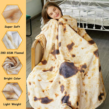 将图片加载到图库查看器，SeaRoomy Burritos Tortilla Throw Blanket, Tortilla Wrap Blanket, Novelty Tortilla Round Blanket Giant Tortilla Round Soft Blanket for Adults and Kids
