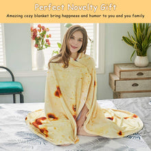 将图片加载到图库查看器，SeaRoomy Burritos Tortilla Throw Blanket, Tortilla Wrap Blanket, Novelty Tortilla Round Blanket Giant Tortilla Round Soft Blanket for Adults and Kids
