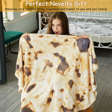 将图片加载到图库查看器，SeaRoomy Burritos Tortilla Throw Blanket, Tortilla Wrap Blanket, Novelty Tortilla Round Blanket Giant Tortilla Round Soft Blanket for Adults and Kids
